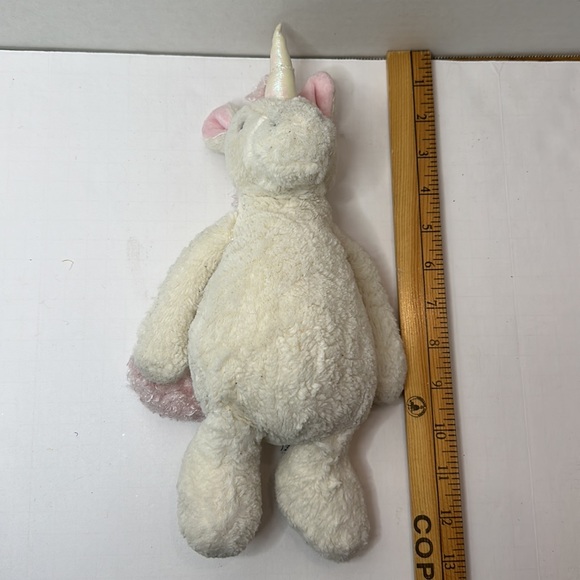 JellyCat 12 inch Unicorn Stuffed Animal Plush Rainbow Horn Pink Mane - Picture 4 of 4